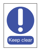 ACC0004 "Keep clear" Self Adhesive Sign