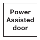 ACC0007 "Power Assisted Door" Self Adhesive Sign