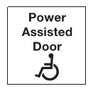 ACC0008 "Power Assisted Door & logo" Self Adhesive Sign