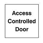 ACC0012 "Access Controlled Door" Self Adhesive Sign