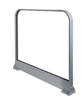 FAB6014 Flat Bar Floor Mount Barrier, up to 900mm RAL Colour to Order & Unglazed