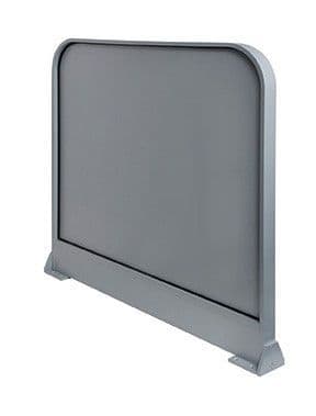 FAB6014B Flat Bar Floor Mount Barrier, up to 900mm RAL Colour to Order & Solid Panel